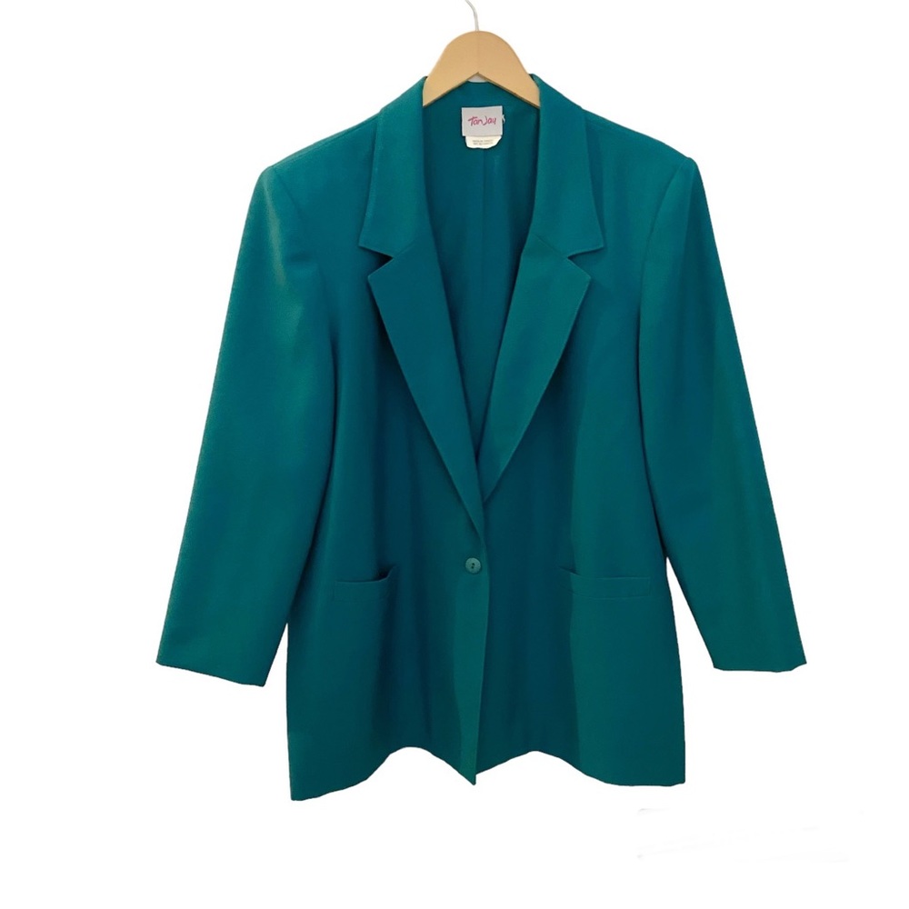 Vintage Oversized Teal Blazer
